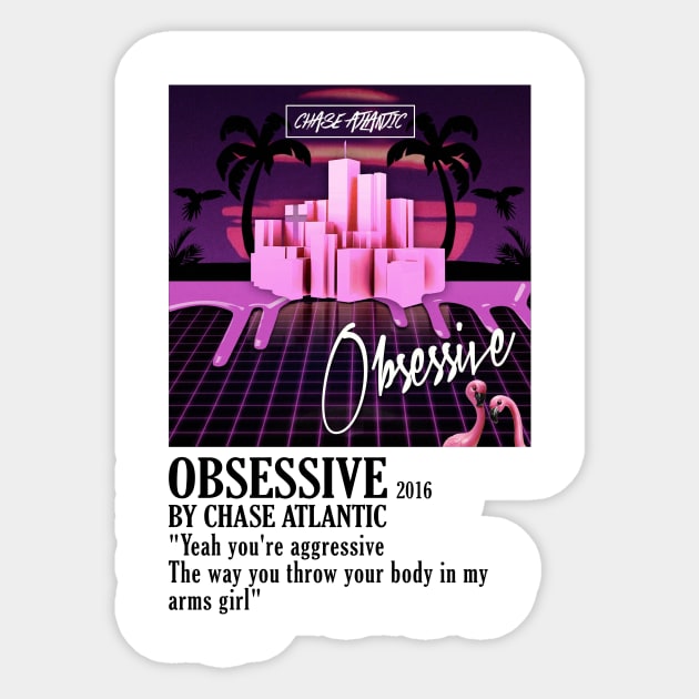 Chase Atlantic Band Obsessive Album Sticker by Mendozab Angelob